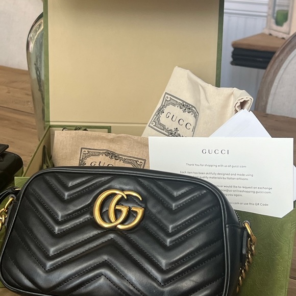 Gucci Handbags - Authentic GG MARMONT SMALL SHOULDER BAG
